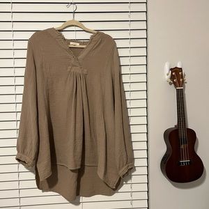 Tan Boutique Long Top!